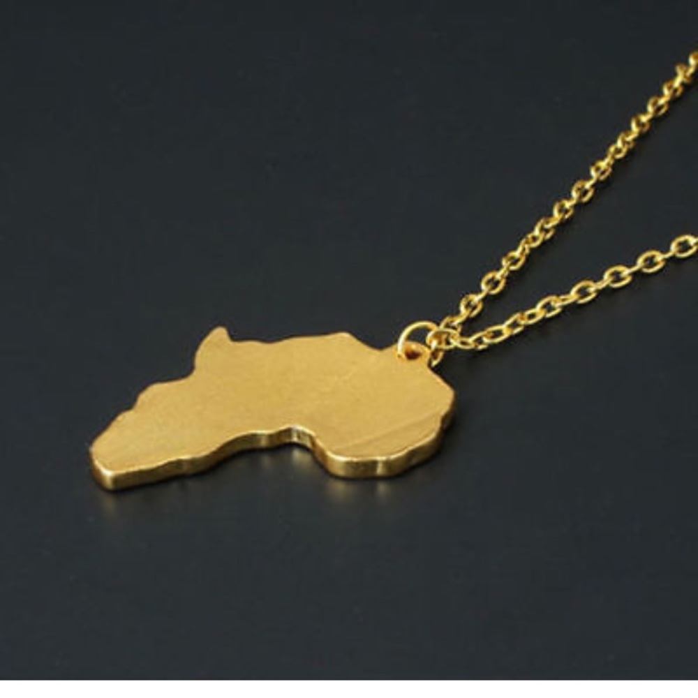 Gold Color Africa Necklace! - Picture 3 of 8